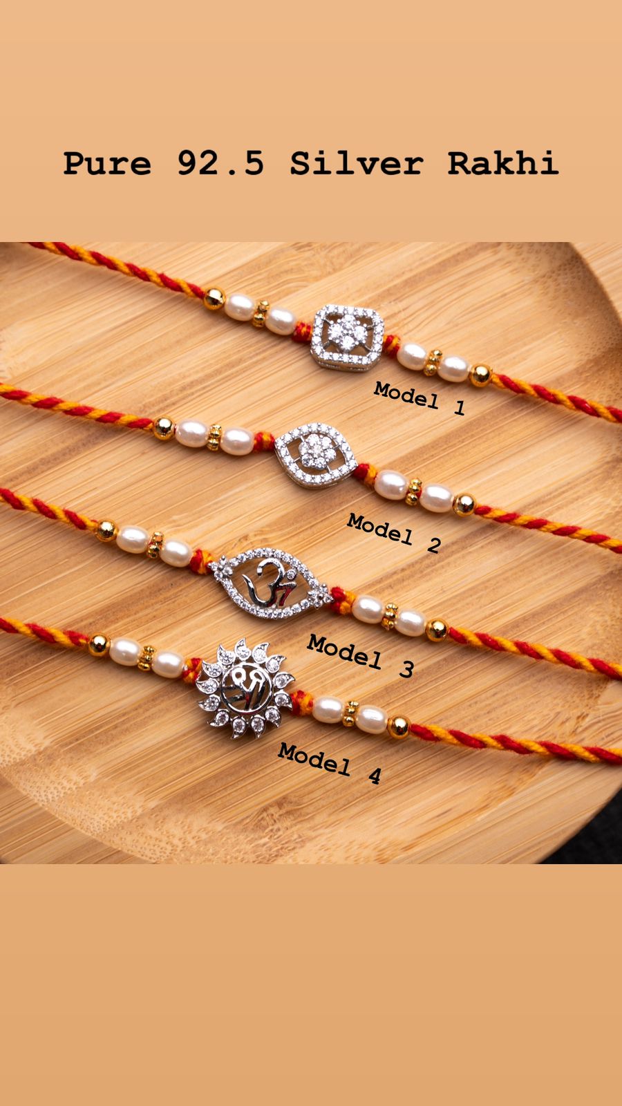 Unisex Pure Silver Rakhi