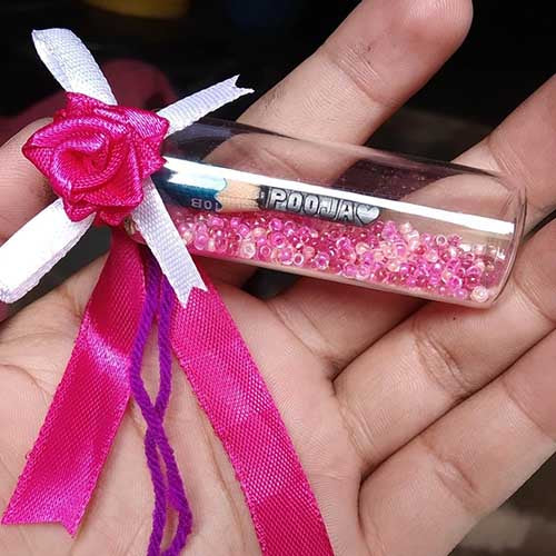 Pencil Art With Pink Ribbon