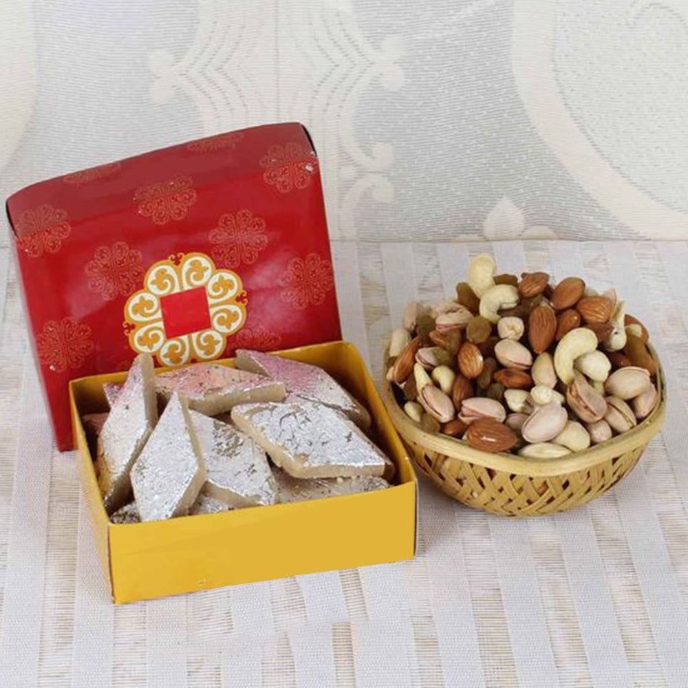 DRY FRUIT+SWEET HAMPER
