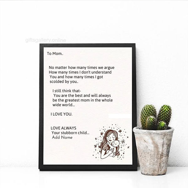 QUOTATION FRAME FOR MOM