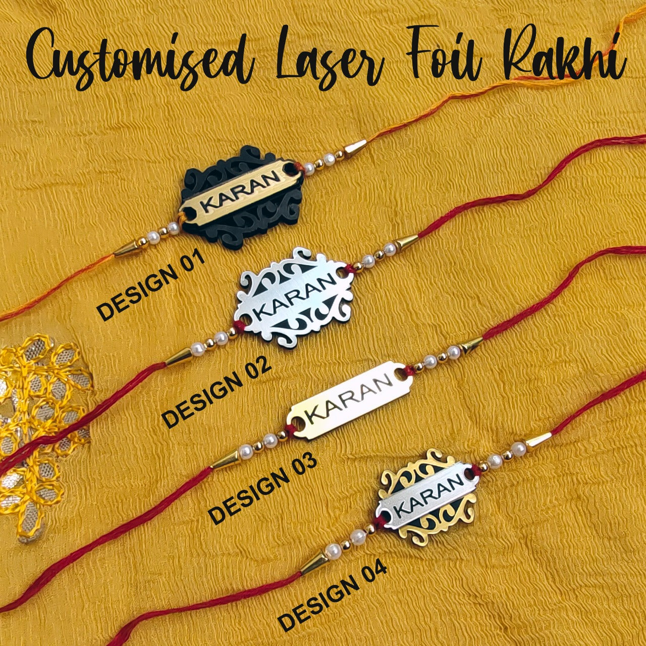 Laser Foil Rakhi