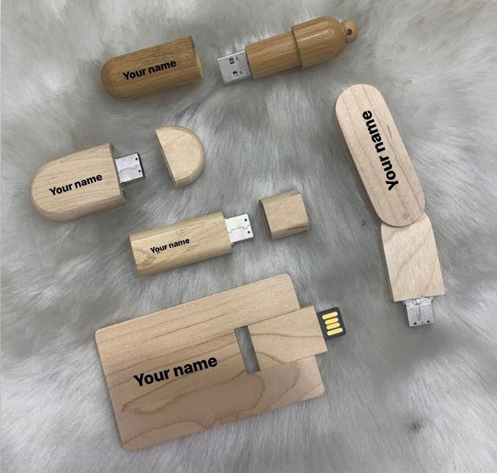 Wooden Name Pendrives