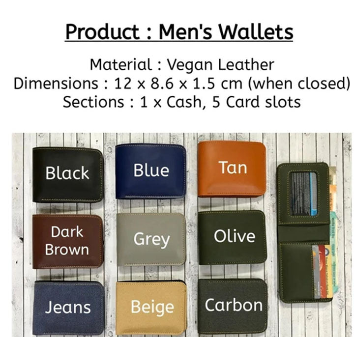 Printed Mens wallet+customized pen and keyring