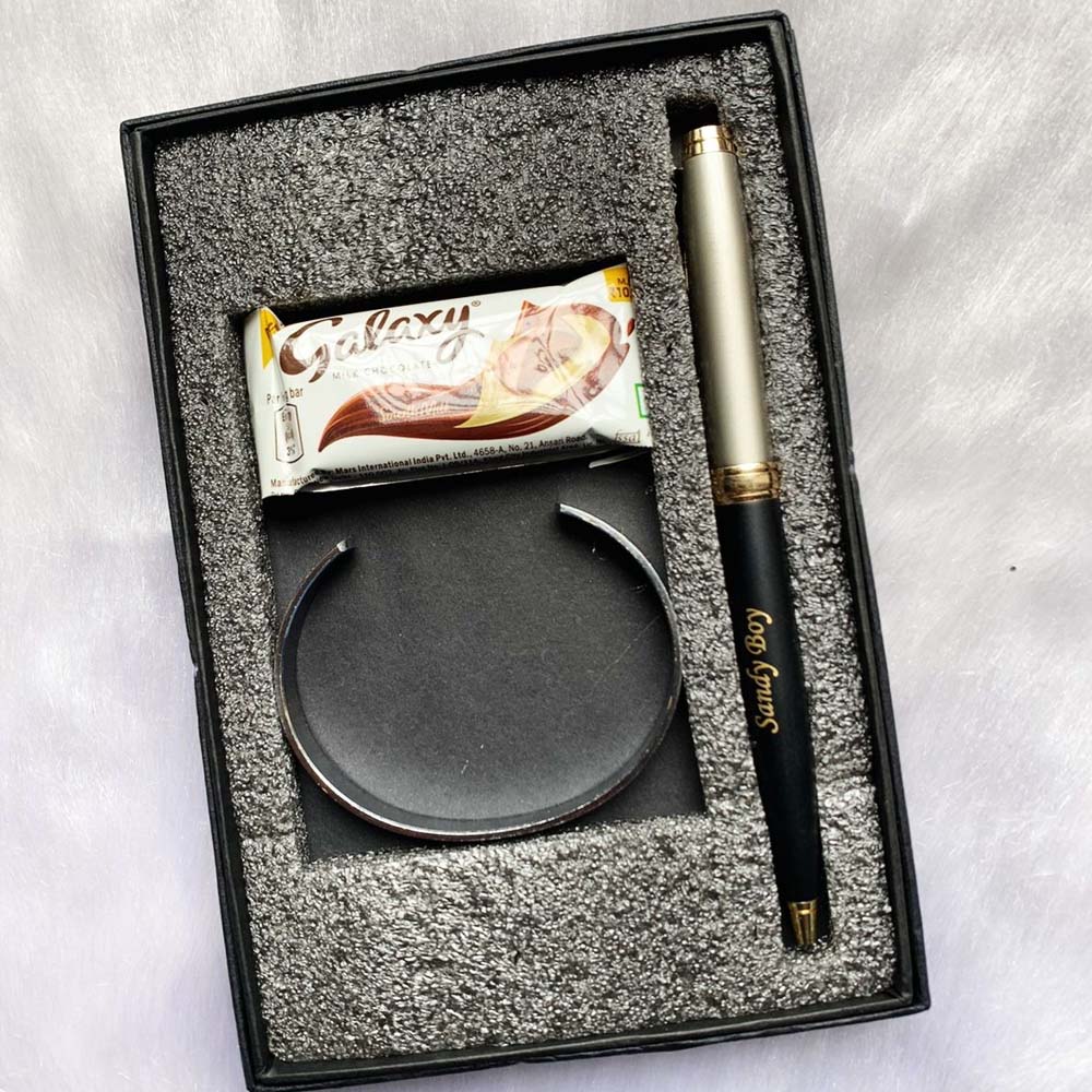 Metal Pen, Metal Kada & Chocolate Combo