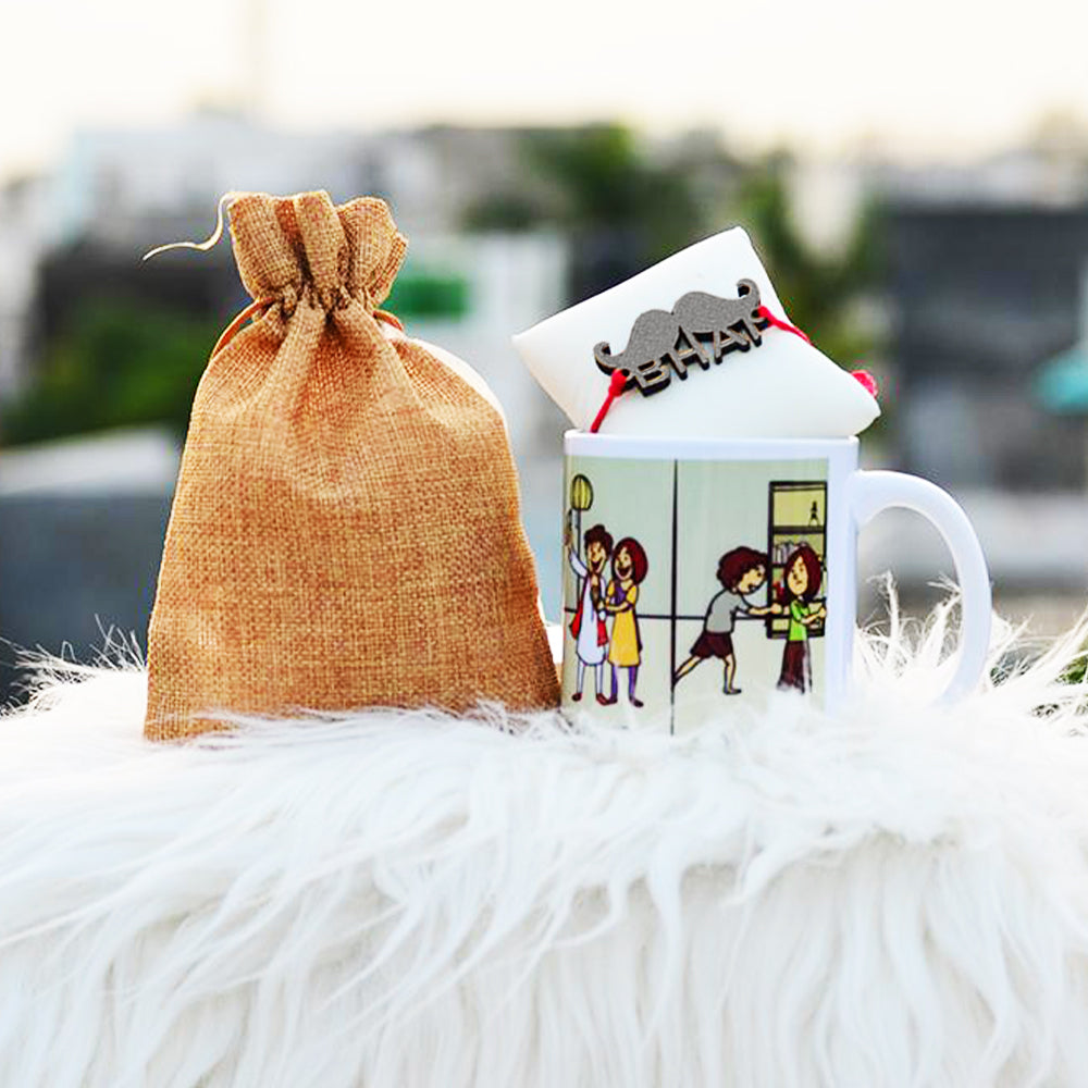 Chocolates Potli+Mug+Rakhi
