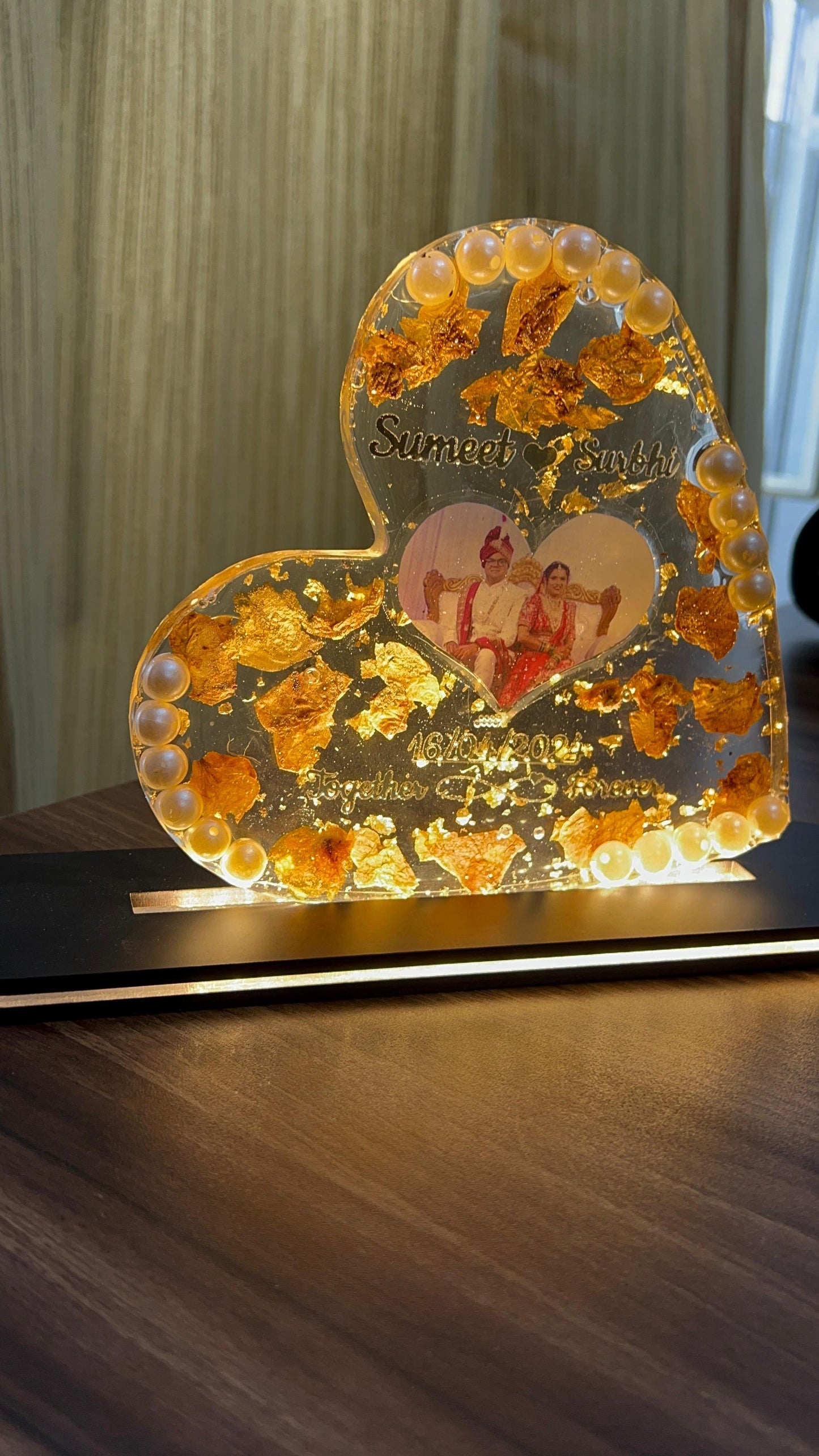 Heart Shape With Led Stand