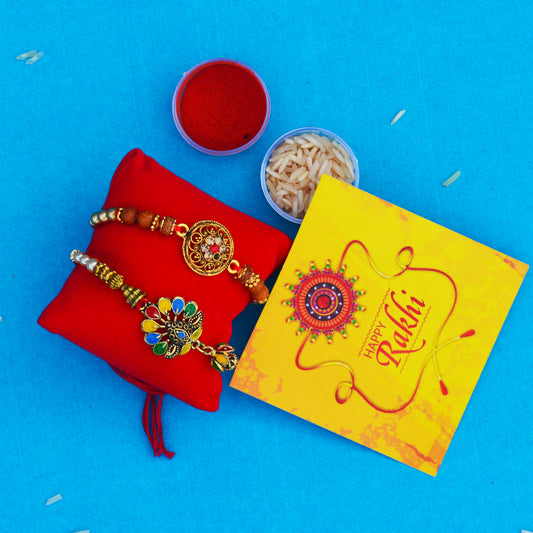 Rakhi - Lumba Combo With Roli Chawal