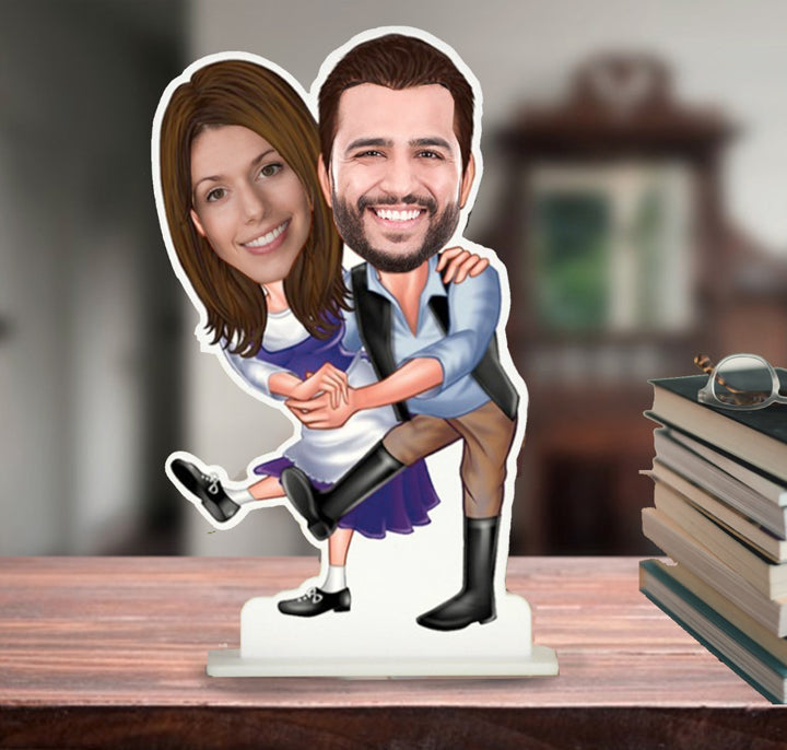 Buy Personalized Caricature Couple Wooden Wall Art, Custom Caricature,  Wooden Caricature, Cartoon Family Picture From Photo , Anniversary Gift  Online in India - Etsy