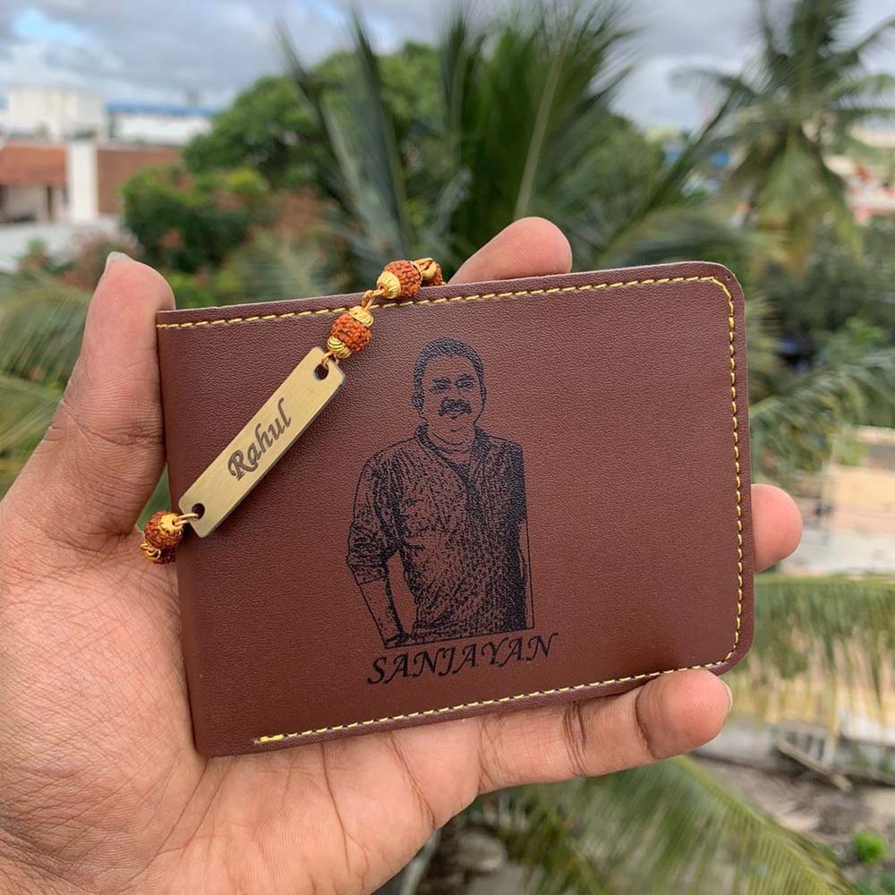 Sketch Wallet + Rudraksh Rakhi
