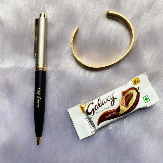 Metal Pen, Metal Kada & Chocolate Combo